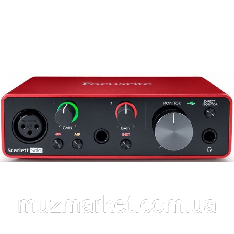 Аудіоінтерфейс FOCUSRITE Scarlett Solo 3rd Gen