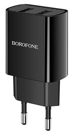 Зарядний пристрій (зарядка) для телефону Borofone BA53A Powerway 2 х USB 2.1 А Чорний (BA53AB), фото 1
