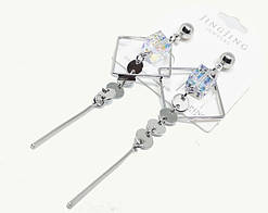 Сережки на вуха XuPing з камінням Swarovski