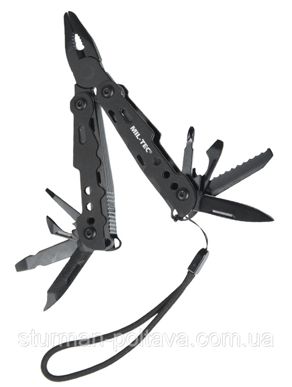 Мультитул тактичний чорний малий MULTI TOOL BLACK SM M.ETUI — MIL-TEC Німеччина