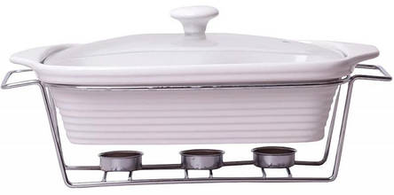 Марміт Kamille Food Warmer керамічна форма 3л 7trav38см 7trav 7trav з підігрівом, фото 1