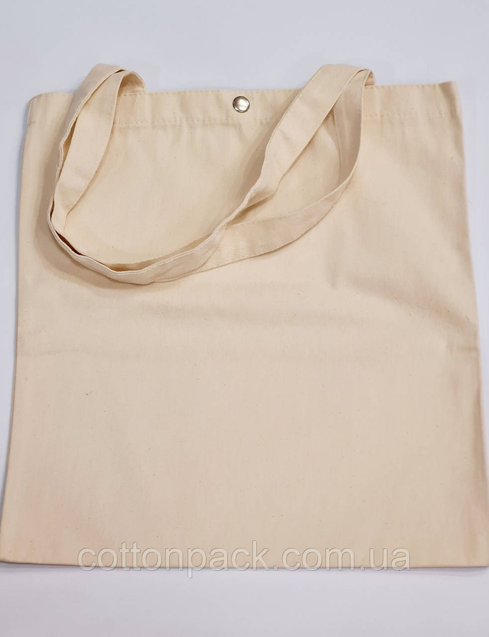 Еко сумка на кнопці бежева, фото 1