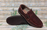 Чоловічі шкіряні літні комфортні туфлі TRAFFIC 0436, коричневі, розм. 43, фото 4
