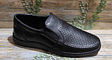Чоловічі шкіряні літні комфортні туфлі TRAFFIC 0436, розм. 44, фото 3