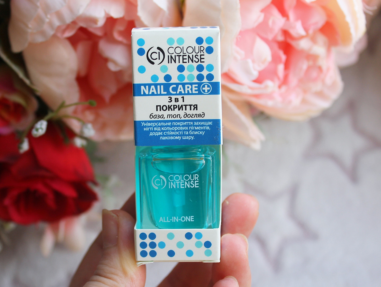 Лак лікувальний для нігтів і кутикули Colour Intense Nail Care ALL-ONE покриття 3 в 1 база, топ, догляд 11 мл