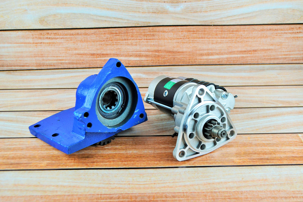 Стартер Slovak 3,5квт і Плита Посилена (2підшип)місто пускача ПДМ  (МТЗ, ЮМЗ, Т-150) (комплект переобладнання), фото 1