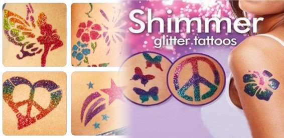 Блеск татуировки Shimmer Glitter Tattoos ! BEST - фото 2 - id-p1602754147