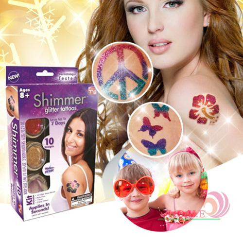 Блеск татуировки Shimmer Glitter Tattoos ! BEST - фото 3 - id-p1602754147