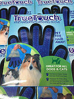Щетка перчатка для вычесывания шерсти домашних животных True Touch! BEST