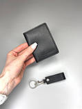 Набір шкіряних аксесуарів SEAT (обкладинка для прав тех.паспорту та брелок на карабіні) чорний, фото 3