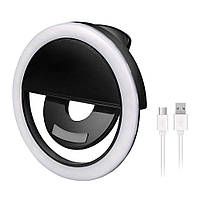 Светодиодное кольцо-вспышка LED Selfie Ring Light USB Белый! BEST