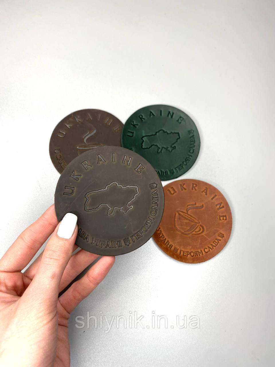 Шкіряна підставка під склянку чашка (бірдекель), фото 1