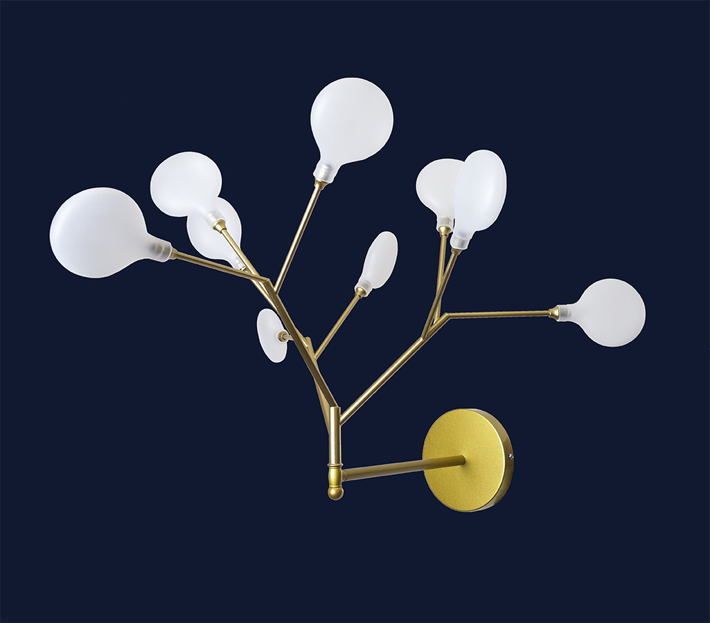 Современное бра с плафонами 756LPR0031-9 GD+WH, цена 1633 грн — Prom.ua ...