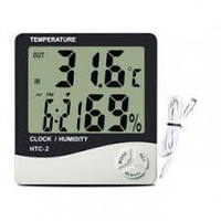 Цифровий термометр-гігрометр HTC-2 з виносним датчиком температури! BEST