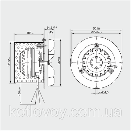 Витяжний вентилятор (димосос) M+M R2E 210-AB34, фото 3