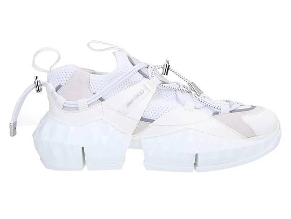 Кросівки Jimmy Choo Diamond Trail Trainers White, фото 1