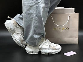 Кросівки Jimmy Choo Diamond Trail Trainers White, фото 6