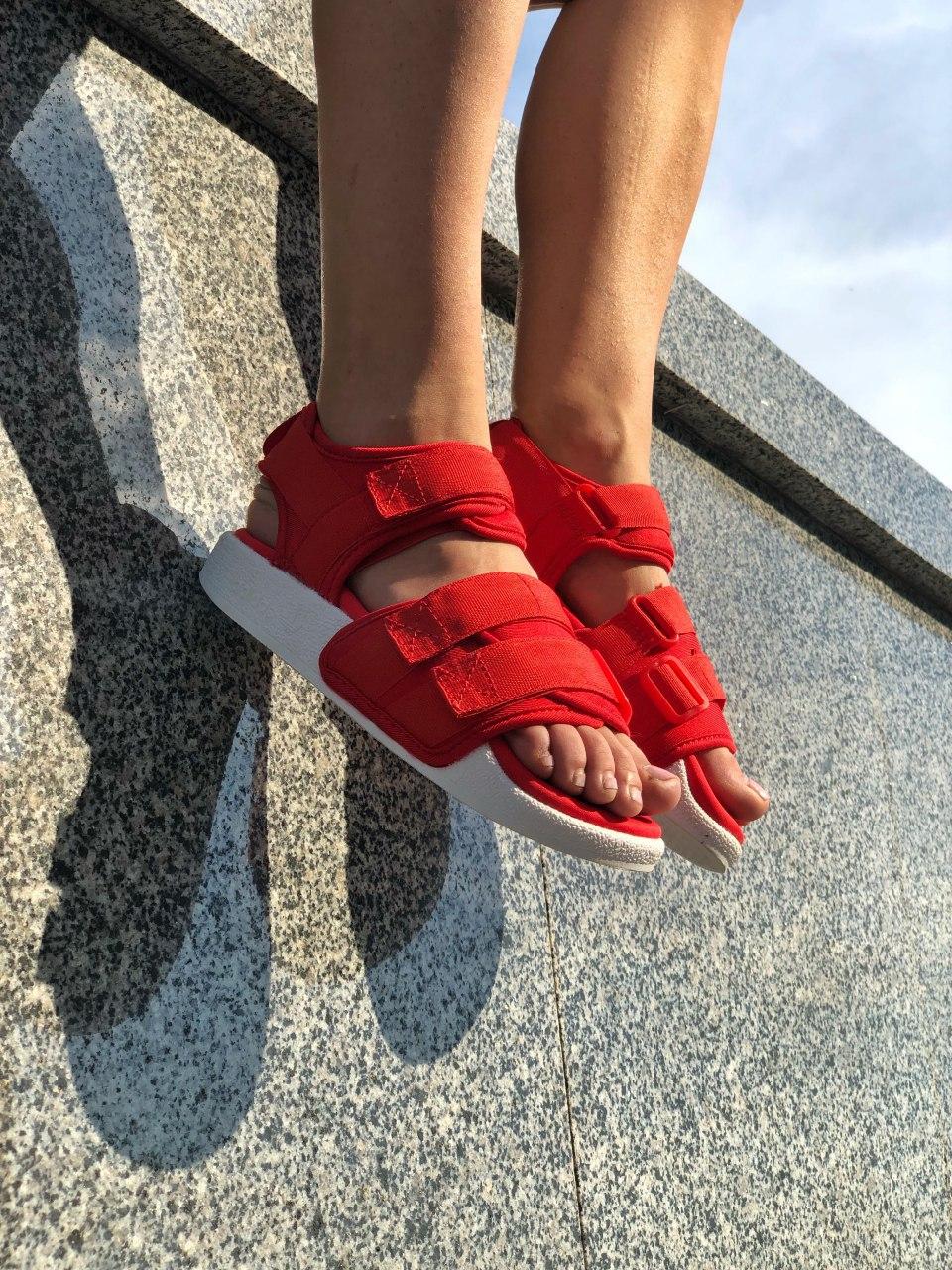 Сандалі жіночі червоні Adidas Sandals Adilette Sandal Red White (04279)