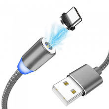 Магнитный кабель USB Type-C серый