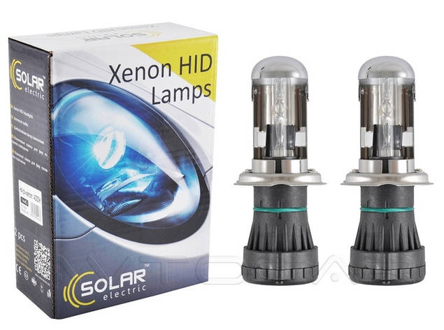 Лампи ксенонові SOLAR Xenon HID H4 bi-xenon 85V 35 W P43t-38 KET (2шт.) 5000K, фото 2