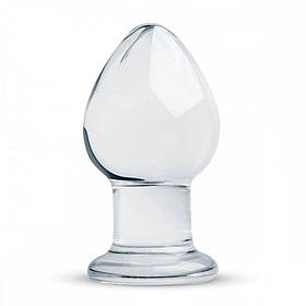 Анальна Пробка скло прозора Gildo Glass Buttplug 45мм