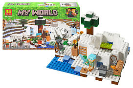 Конструктор для хлопчиків "MINECRAFT" My world Іглу льодовий будинок 284 деталі