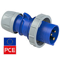 Вилка кабельная PCE 0132-6 IP67 2P+PE 16A 230V (силовая)