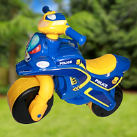 Велобег беговел толокар мотоцикл детский Полиция музыкальный для мальчика пластиковый каталка для детей 0139/5