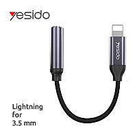 Переходник Для Наушников Lightning Apple на 3.5mm jack Адаптер для Телефона Смартфона Yesido YAU-21