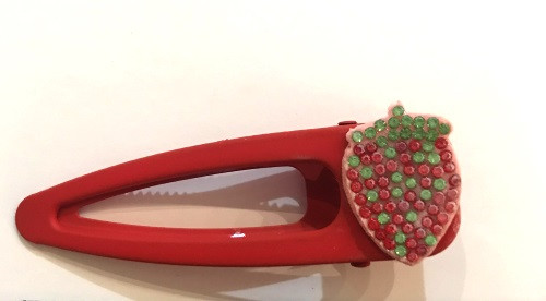 Затискач полуниця вишня, 4шт, на планш. 14*7см, фото 1