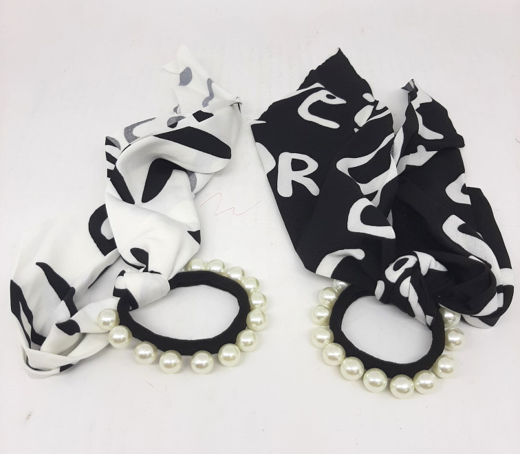 Пов'язка перлів із хусткою ЦІНА ЗА УП. 20ШТ, у пак. 30*16см, фото 1