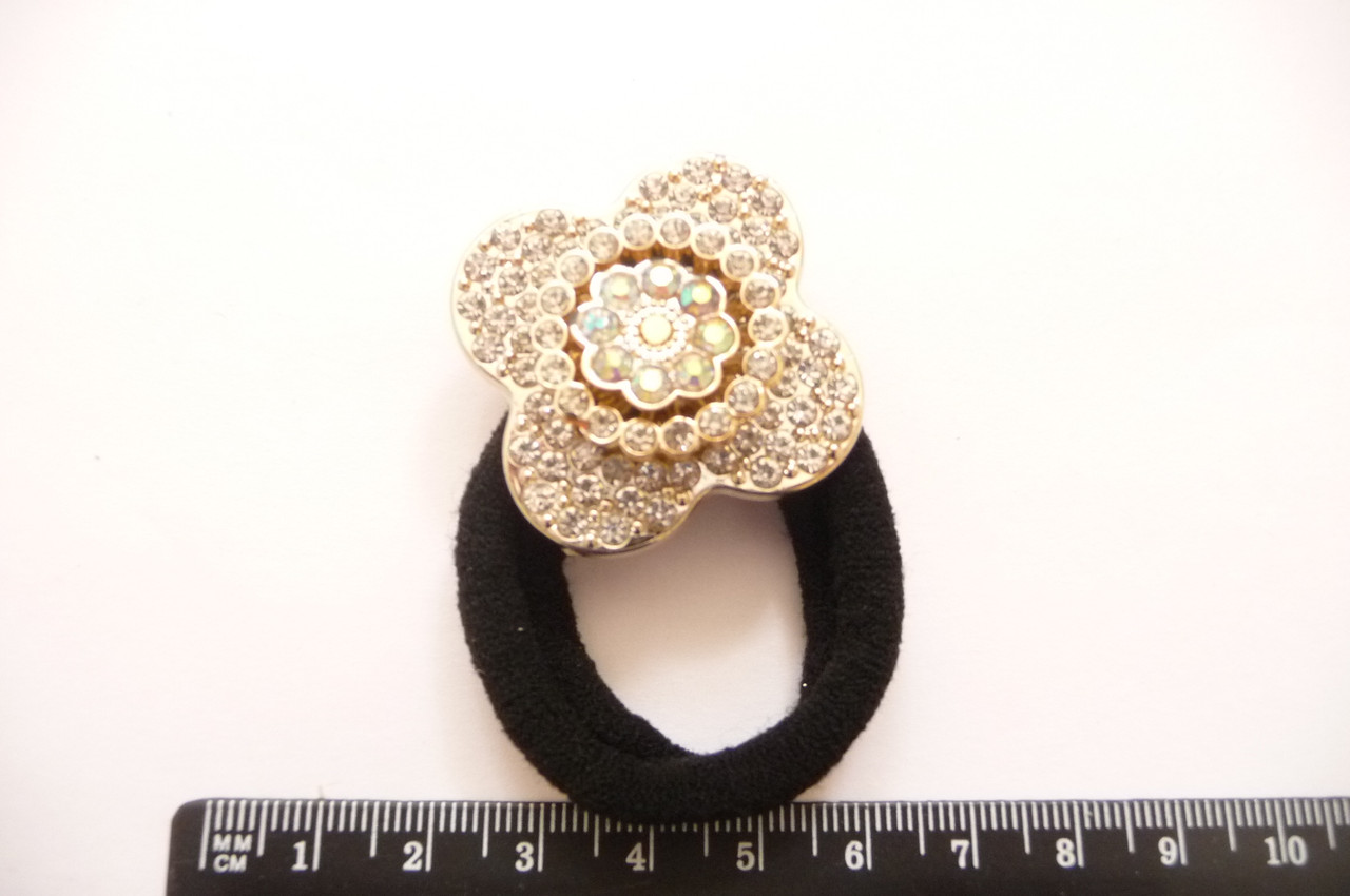 Резинка для волосся, з камінням, ЦІНА ЗА УП. 12ШТ, у пак. 14*10см, фото 1