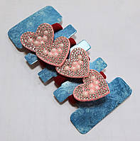 Резинка для волосся, серце ЦІНА ЗА УП. 4ШТ, на планш. 13*5см