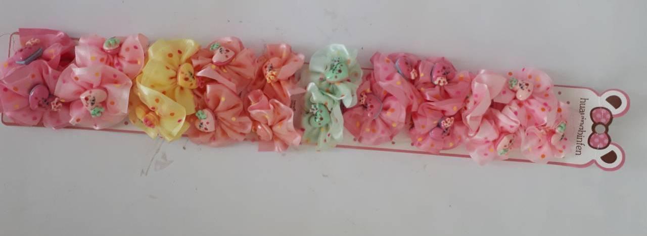 Гумка для волосся, текстиль, ЦІНА ЗА ПЗ. 10ШТ, на планш. 46*5см, фото 1