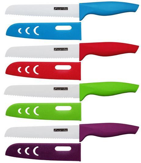 Ніж керамічний Kamille Miracle Blade для хліба 15см hotdeal hotdeal hotdeal hotdeal + чохол hotdealкольоровий