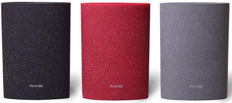 Колода для ножів Kamille Brash Stand Мармур 22см hotdeal hotdeal  hotdeal  hotdeal     пластикова кругла