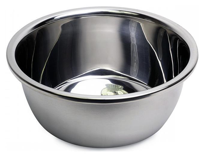 Миска Kamille Sylphia Ø28см hotdeal з нержавіючої сталі з плоским дном