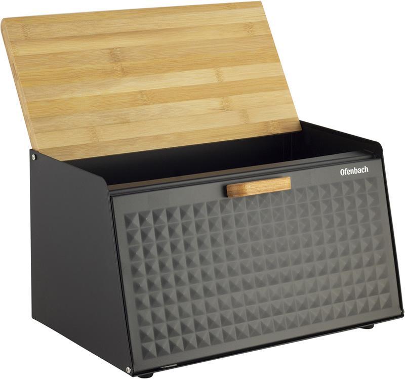 Хлібниця Ofenbach Breadbox 35.5х21.5х19.5см, нержавіюча сталь, чорний