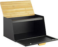 Хлібниця Ofenbach Breadbox 35.5х21.5х19.5см, нержавіюча сталь, чорний, фото 3