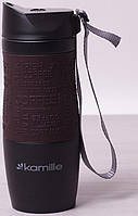 Термокружка Kamille Coffee 380мл hotdealhotdeal hotdeal hotdeal hotdeal з ремінцем, нержавіюча сталь, фото 4