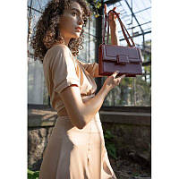 Женская кожаная сумка Бордовая женская сумка из натуральной кожи Бордовая женская сумка