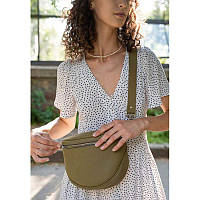 Кожаная сумка поясная-кроссбоди Vacation оливковая женская кожаная сумка Оливковая женская сумка