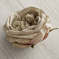 Головка искусственной английской розы серо-бежевая GR 041