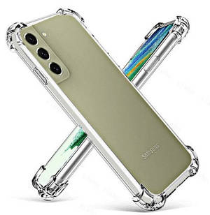 Прозорий силіконовий чохол з посиленими кутами для Samsung S21 FE