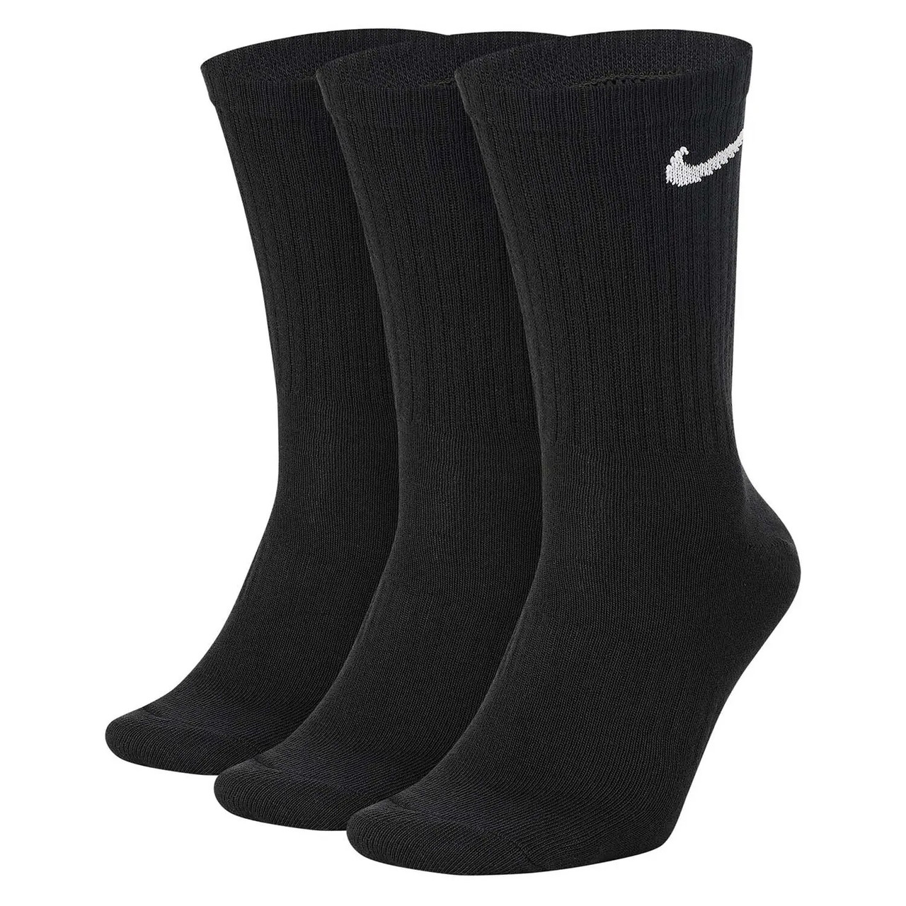Носки для занятия спортом Nike Everyday Lightweight Crew 3-pack черные (3пары) SX7676-010 (оригинал) - фото 1 - id-p1603132392