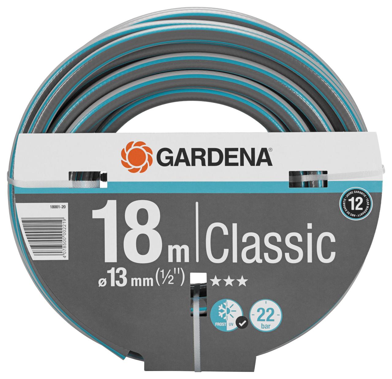 Шланг для поливу Gardena Classic д.13 мм довжина 18 м (18001-20.000.00)