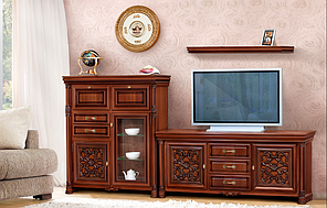 Вітальня Гранда ДСП горіх Караваджо комплект №1 (Скай ТМ)