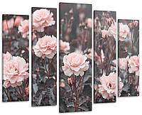 Модульная картина в гостиную / спальню Цветы Розы Art-368_5 ( 80х118см )