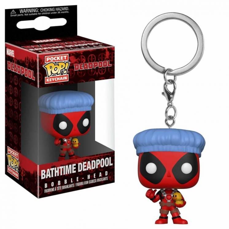 Фігурка брелок Funko Pop Дедпул з качечкою Marvel Bathtime Deadpool 4 см DP 21, фото 1