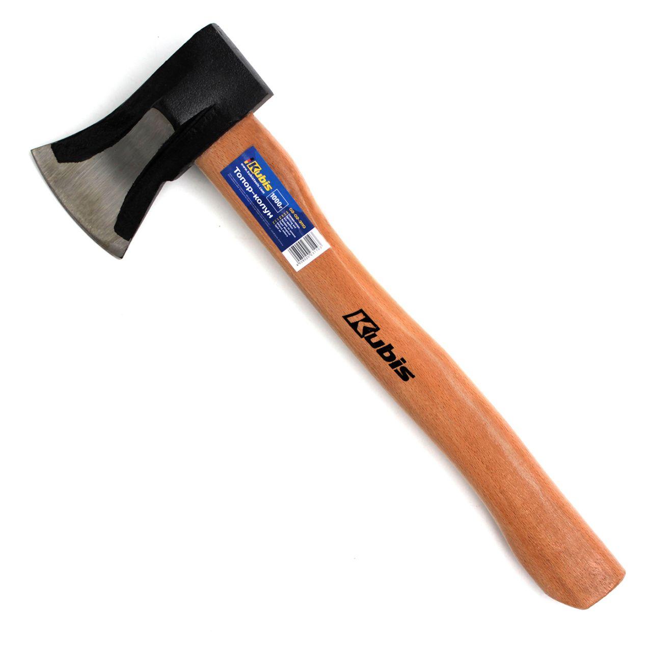 Сокира-колун 1000 грам з дерев'яною рукояткою Kubis 02-02-3110
